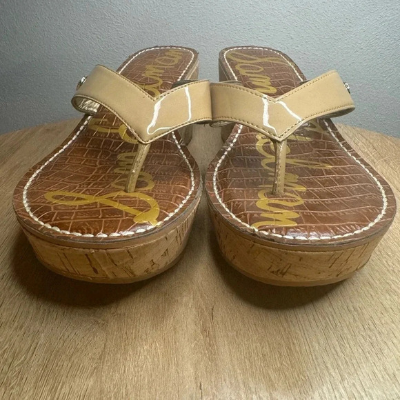 Sam Edelman Romy Platform Wedge Cork Sandal - Picture 10 of 12